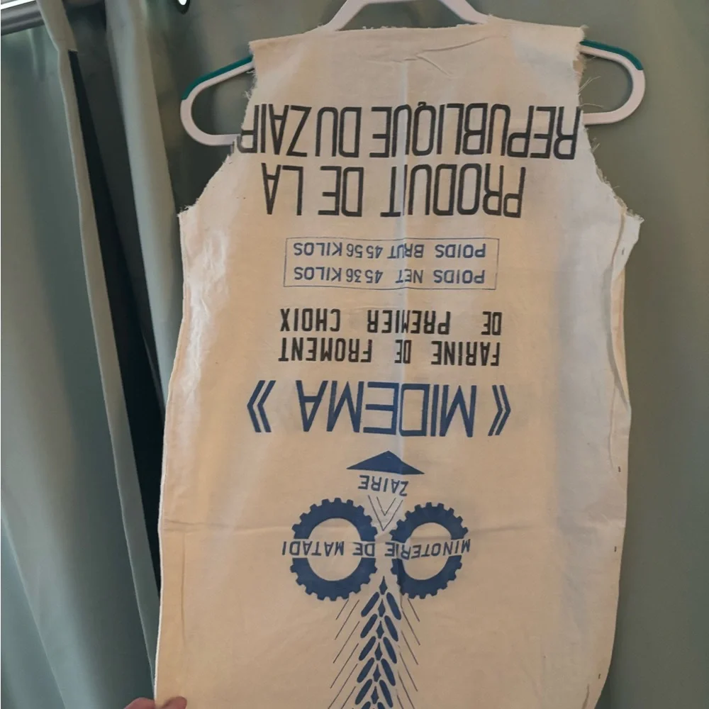 Homemade Vintage Feed-sack Dress! Fits XS-OOAK - Picture 7 of 16